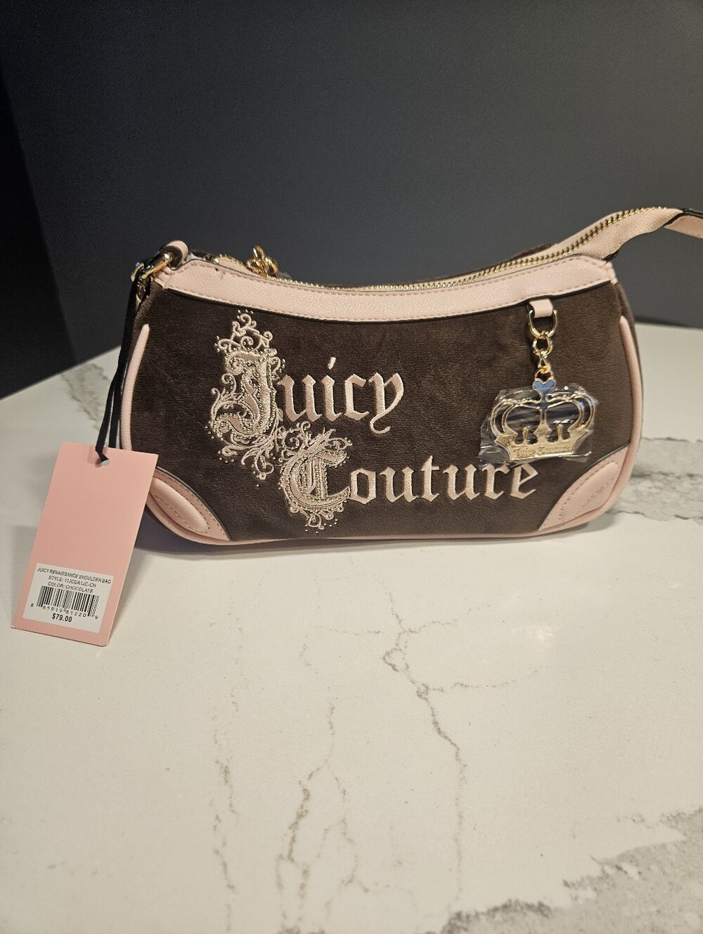 NEW Juicy Couture Pink/Brown Shoulder Bag
